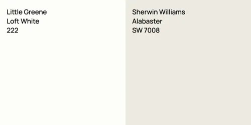 222 Loft White vs SW 7008 Alabaster