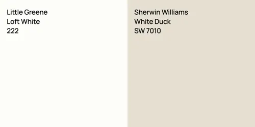 222 Loft White vs SW 7010 White Duck