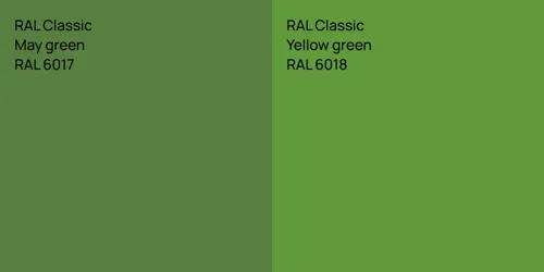 RAL 6017  May green vs RAL 6018  Yellow green