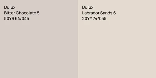 50YR 64/045 Bitter Chocolate 5 vs 20YY 74/055 Labrador Sands 6