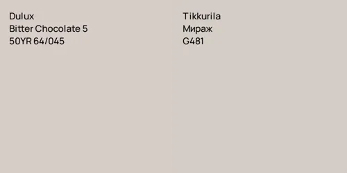 50YR 64/045 Bitter Chocolate 5 vs G481 Мираж