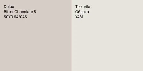50YR 64/045 Bitter Chocolate 5 vs Y481 Облако
