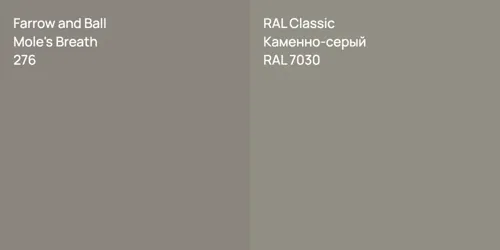 276 Mole's Breath vs RAL 7030 Каменно-серый