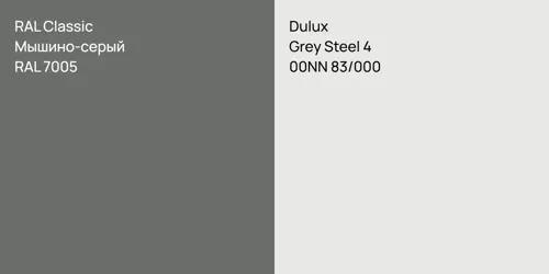 RAL 7005 Мышино-серый vs 00NN 83/000 Grey Steel 4