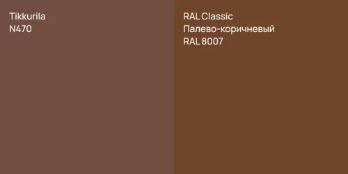 N470 null vs RAL 8007 Палево-коричневый