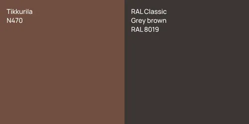 N470 null vs RAL 8019  Grey brown