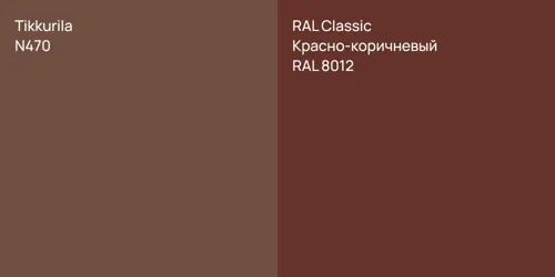 N470 null vs RAL 8012 Красно-коричневый
