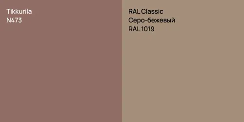 N473  vs RAL 1019 Серо-бежевый