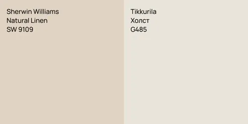 SW 9109 Natural Linen vs G485 Холст