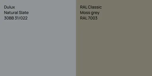30BB 31/022 Natural Slate vs RAL 7003  Moss grey