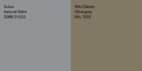 30BB 31/022 Natural Slate vs RAL 7002  Olive grey