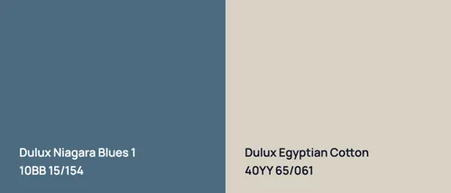 10BB 15/154 Niagara Blues 1 vs 40YY 65/061 Egyptian Cotton