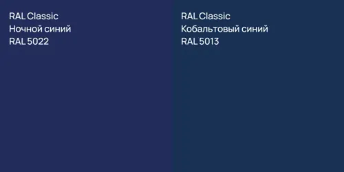 RAL 5022 Ночной синий vs RAL 5013 Кобальтовый синий