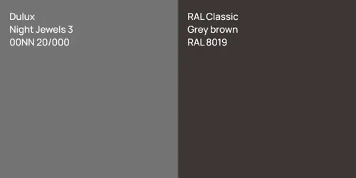 00NN 20/000 Night Jewels 3 vs RAL 8019  Grey brown