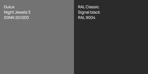 00NN 20/000 Night Jewels 3 vs RAL 9004  Signal black