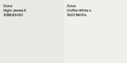 30BB 83/001 Night Jewels 6 vs 30GY 88/014 Chiffon White 4