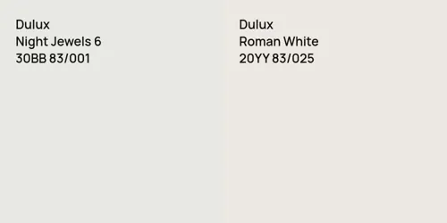 30BB 83/001 Night Jewels 6 vs 20YY 83/025 Roman White