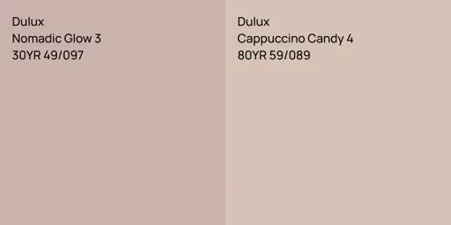 30YR 49/097 Nomadic Glow 3 vs 80YR 59/089 Cappuccino Candy 4