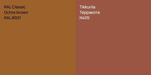 RAL 8001  Ochre brown vs N405 Терракота