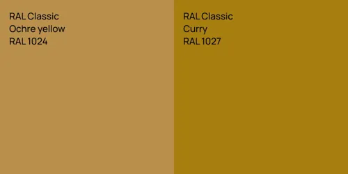 RAL 1024  Ochre yellow vs RAL 1027  Curry