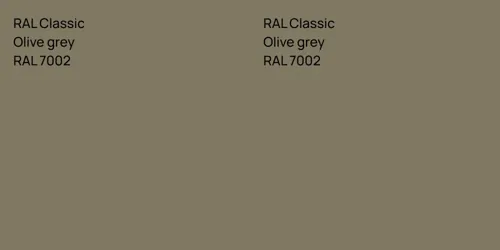 RAL 7002  Olive grey vs RAL 7002  Olive grey