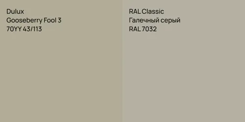 70YY 43/113 Gooseberry Fool 3 vs RAL 7032 Галечный серый