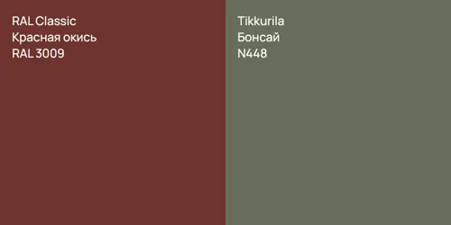 RAL 3009 Красная окись vs N448 Бонсай