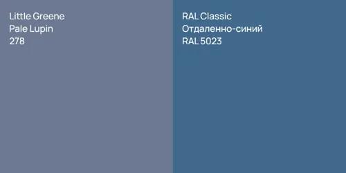 278 Pale Lupin vs RAL 5023 Отдаленно-синий