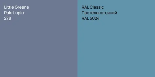 278 Pale Lupin vs RAL 5024 Пастельно-синий