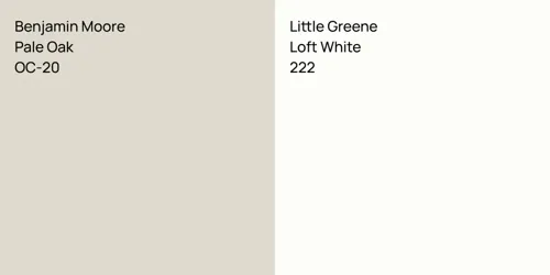 OC-20 Pale Oak vs 222 Loft White
