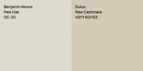 OC-20 Pale Oak vs 40YY 60/103 Raw Cashmere