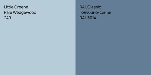 249 Pale Wedgewood vs RAL 5014 Голубино-синий