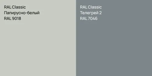 RAL 9018 Папирусно-белый vs RAL 7046 Телегрей 2