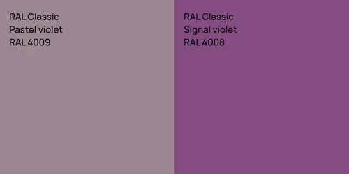 RAL 4009  Pastel violet vs RAL 4008  Signal violet