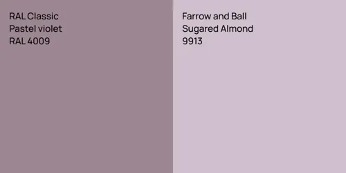 RAL 4009  Pastel violet vs 9913 Sugared Almond