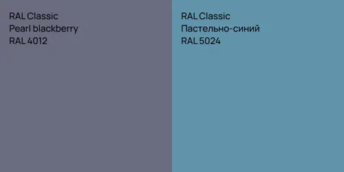 RAL 4012  Pearl blackberry vs RAL 5024 Пастельно-синий