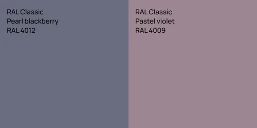 RAL 4012  Pearl blackberry vs RAL 4009  Pastel violet