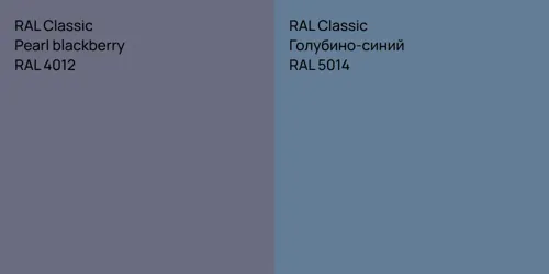 RAL 4012  Pearl blackberry vs RAL 5014 Голубино-синий