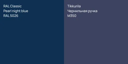 RAL 5026  Pearl night blue vs M350 Чернильная ручка