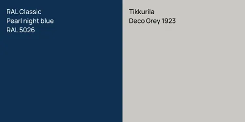 RAL 5026  Pearl night blue vs Deco Grey 1923 null
