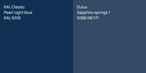 RAL 5026  Pearl night blue vs 50BB 08/171 Sapphire springs 1