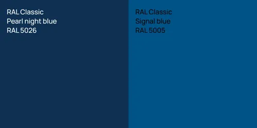 RAL 5026  Pearl night blue vs RAL 5005  Signal blue