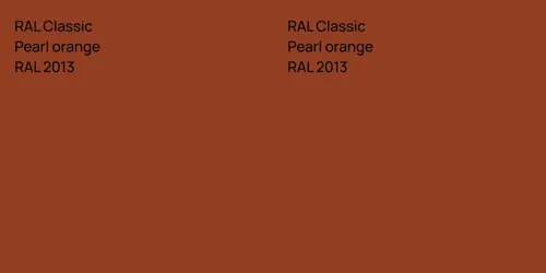 RAL 2013  Pearl orange vs RAL 2013  Pearl orange