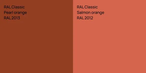 RAL 2013  Pearl orange vs RAL 2012  Salmon orange