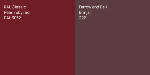RAL 3032  Pearl ruby red vs 222 Brinjal
