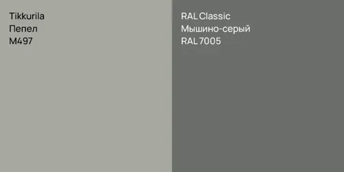M497 Пепел vs RAL 7005 Мышино-серый