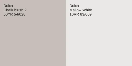 60YR 54/028 Chalk blush 2 vs 10RR 83/009 Mallow White