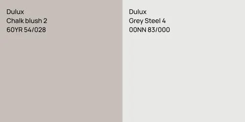 60YR 54/028 Chalk blush 2 vs 00NN 83/000 Grey Steel 4