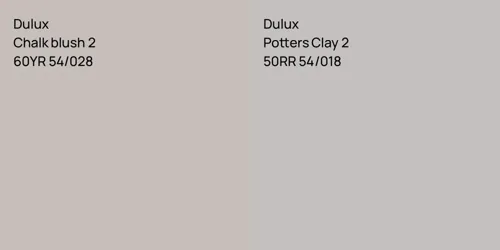 60YR 54/028 Chalk blush 2 vs 50RR 54/018 Potters Clay 2