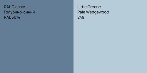RAL 5014 Голубино-синий vs 249 Pale Wedgewood